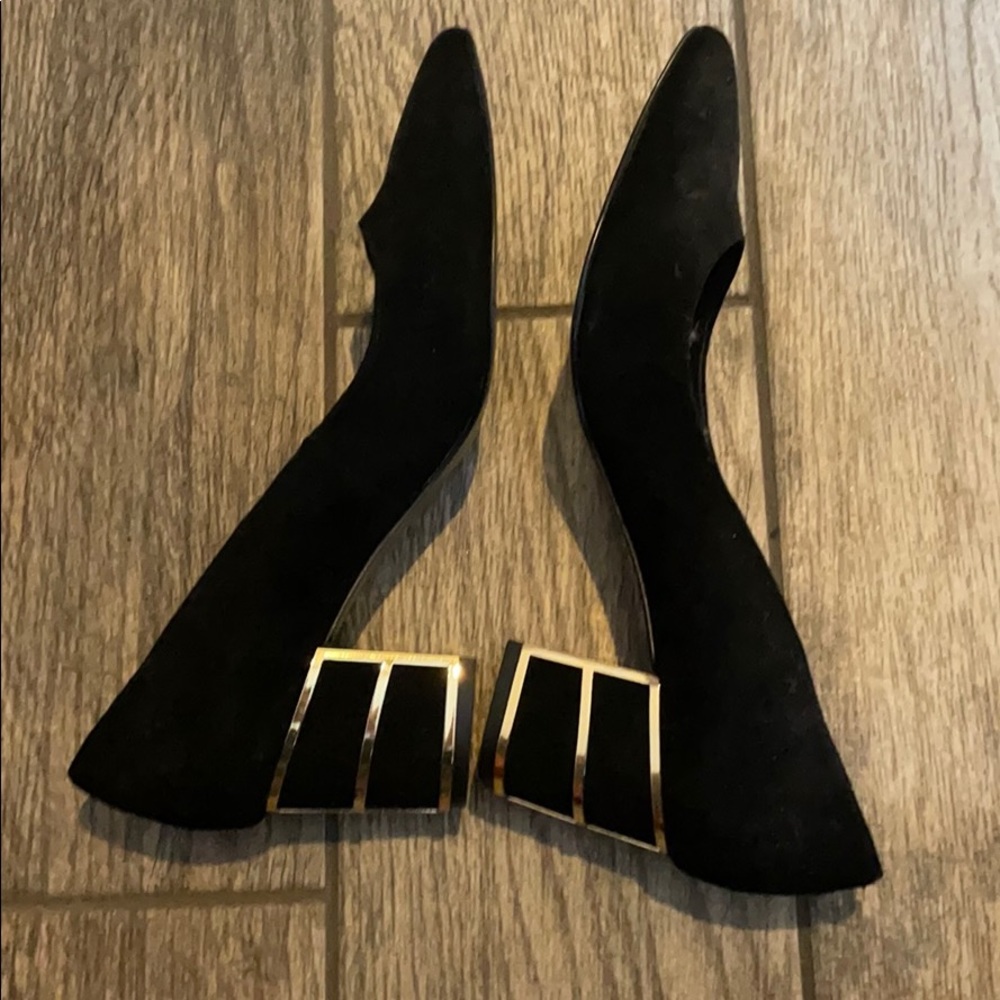 Suede Pointed Block Heel Like New - image 2